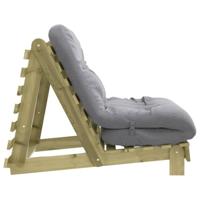 Futon slaapbank met matras 90x206x11 cm gempregneerd hout - thumbnail