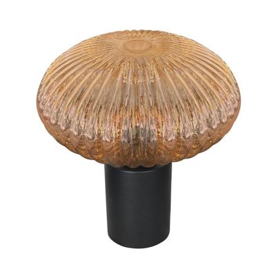 Steinhauer TafellampBloeba zwart met amber glas - 4235ZW