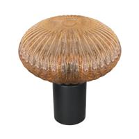 Steinhauer TafellampBloeba zwart met amber glas - 4235ZW - thumbnail