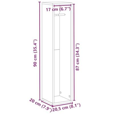 Badkamerkast met rolhouder 20,5x20x90 cm sonoma eikenkleurig Badkamerkast met rolhouder 20,5x20x90 cm sonoma eikenkleurig