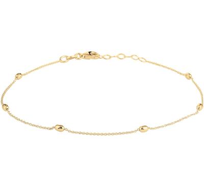 Enkelbandje Bolletjes zilver goudkleurig 24-26 cm Enkelbandje Bolletjes zilver goudkleurig 24-26 cm