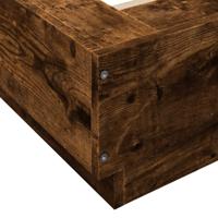 Bedframe bewerkt hout gerookt eikenkleurig 75x190 cm - thumbnail