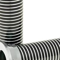 Vicma rubber handvat rubber grip chrome with black rings - thumbnail