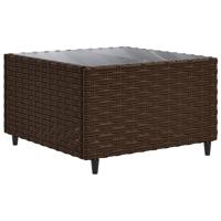 6-delige Loungeset met kussens poly rattan bruin - thumbnail