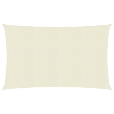 VidaXL Zonnezeil 160 g/m² 2,5x5 m hdpe crèmekleurig
