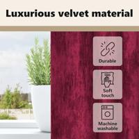 VidaXL Velvet gordijnen 2 pcs wijnrood 175 x 140 cm fluweel - thumbnail