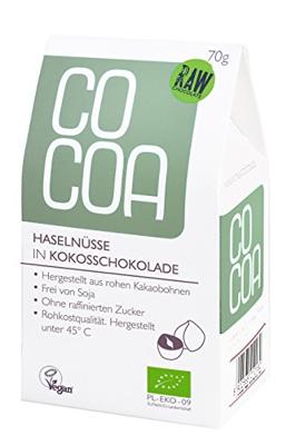 Cocoa Hazelnoten Kokos Chocolade RAW 70 gram
