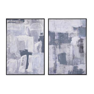 Schilderij DKD Home Decor 83 x 4,5 x 122,5 cm 83 x 4,5 x 123 cm Abstract Stads (2 Stuks)