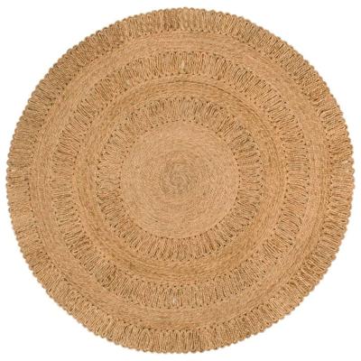 VidaXL Tapijt rond 150 cm gevlochten jute