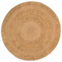 VidaXL Tapijt rond 150 cm gevlochten jute - thumbnail