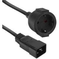 ACT AK5251 Netsnoer Stroomkabel C20 - CEE 7/3 | Zwart | 20 cm - thumbnail