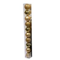 Kerstballen 6cm kunststof rood 10-dlg - thumbnail
