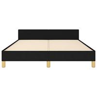 Bedframe zonder matras stof zwart 140x190 cm - thumbnail