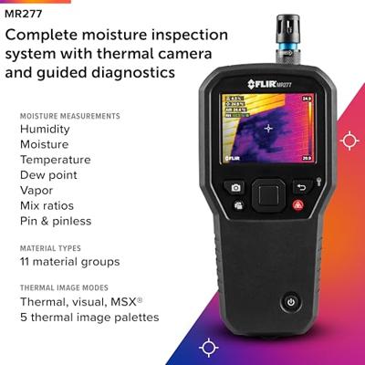 FLIR MR277 Materiaalvochtmeter Geïntegreerde warmtebeeldcamera, Temperatuurmeting, Contactloze IR-meting