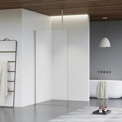 Fortifura Galeria inloopdouche - 40x200cm - helder glas - plafondarm - Geborsteld RVS PVD (RVS) SW797911/SW797908/SW804544