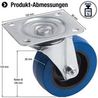 Metafranc Zwenkwiel Transport 100Mm Bl W - WU0802600 - thumbnail