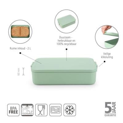 Brabantia Make & Take Lunchbox Jade Green Brabantia Make & Take Lunchbox Jade Green