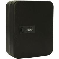 Sleutelkast met combinatieslot, voor 20 sleutels, zwart - thumbnail