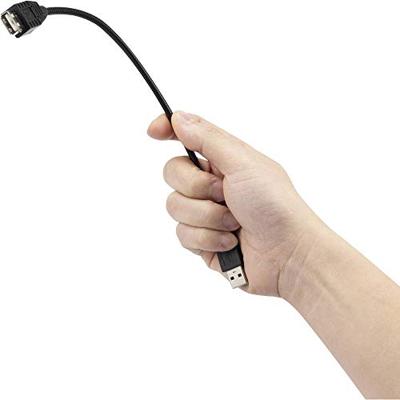 Renkforce USB-kabel USB 2.0 USB-A stekker, USB-A bus 0.16 m Zwart Flexibele zwanenhalskabel, Vergulde steekcontacten RF-3999453 - thumbnail