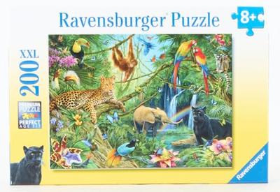 Ravensburger puzzel 200 XXL stukjes dieren in de jungle - thumbnail