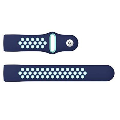 Fitbit Charge 3 & 4 siliconen DOT bandje - Mint / Blauw - Maat: Large - thumbnail