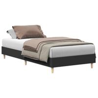 Bedframe matras zonder matras 100x200 cm spaanplaat zwart - thumbnail