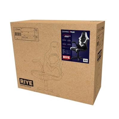 Trust gxt 703w riye gamingstoel (zwart/wit)