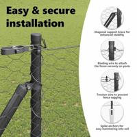 VidaXL Afrasteringspaal grijs 10 x 1,6 m (36 mm gaas) staal en pvc - thumbnail