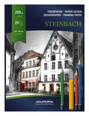 Tekenblok Aurora 27x36cm 20 vel 200 gram Steinbach papier | 5 stuks Tekenblok Aurora 27x36cm 20 vel 200 gram Steinbach papier | 5 stuks