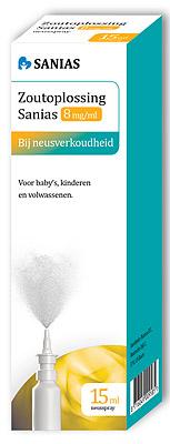 Sanias Zoutoplossing neusspray 8mg/ml 15 Milliliter
