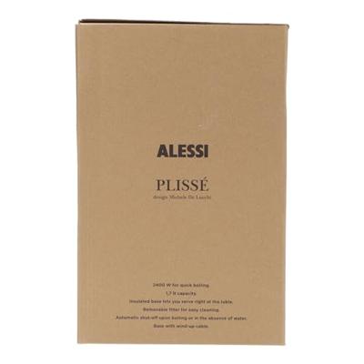 Alessi Plissé Waterkoker 1,7 l zwart
