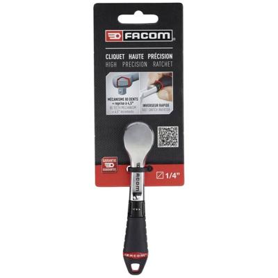 Facom ratel 1/4' met stofdichte kop