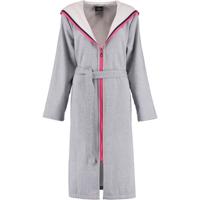 Cawö Cawö 6331 Dames Badjas met capuchon - blau-pink-112 - thumbnail