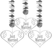 Hangdecoratie Just Married - thumbnail