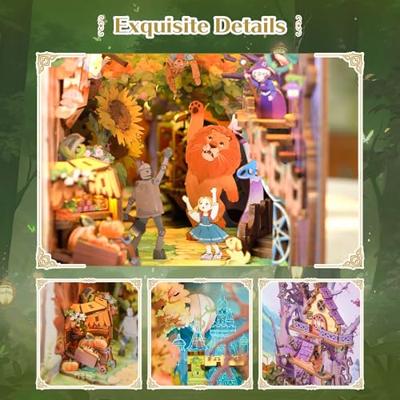 Tone-Cheer Dorothy's Journey Book Nook met Verlichting Bouwpakket Modelbouw