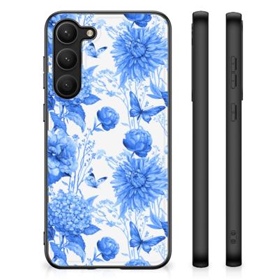 Bloemen Hoesje voor Samsung Galaxy S23 Plus Flowers Blue Bloemen Hoesje voor Samsung Galaxy S23 Plus Flowers Blue