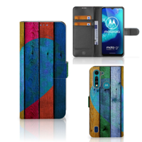 Motorola G8 Power Lite | Book Style Case | Wood Heart - Cadeau voor je Vriend - thumbnail