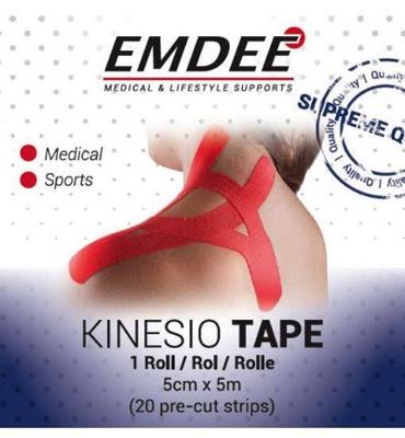 Emdee Kinesiologie Tape Kinesio Tape 20 Pre-Cut Strips Bandage Art.57813 5cmx5m 1Stuks