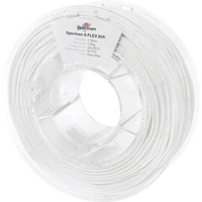 Spectrum Filaments 80571 S-Flex 85A Filament Flexibel filament Flexibel, Chemisch bestendig, Slagvast, Niet-trekkend 1.75 mm 250 g Polar White, Wit 1 stuk(s)