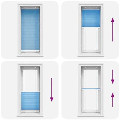 Pliss rolgordijn 65x100 cm stofbreedte 64,4 cm polyester blauw Pliss rolgordijn 65x100 cm stofbreedte 64,4 cm polyester blauw