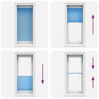 Pliss rolgordijn 65x100 cm stofbreedte 64,4 cm polyester blauw - thumbnail