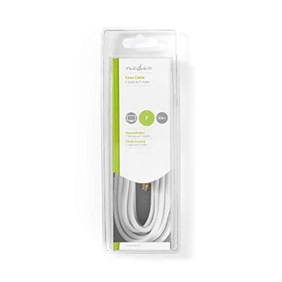 Nedis Satelliet- en Antennekabel | F-Male naar F-Male | 3 m | Wit | 1 stuks - CSGB41000WT30 CSGB41000WT30