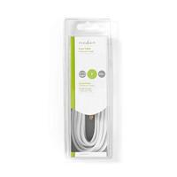 Nedis Satelliet- en Antennekabel | F-Male naar F-Male | 3 m | Wit | 1 stuks - CSGB41000WT30 CSGB41000WT30 - thumbnail