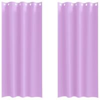 VidaXL Zwart-out gordijnen met ringen 2 pcs paars 245 x 140 cm - thumbnail