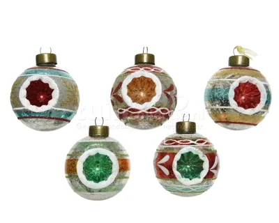 Kerstbal Glas Reflex Antiek Ø6cm Assorti 1st