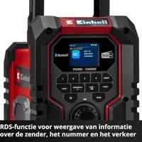 Einhell TE-CR 18 Li Draagbare radio DAB+, FM Bluetooth, AUX, USB Rood/zwart - thumbnail