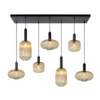 Lucide MALOTO - Hanglamp - 7xE27 - Amber - thumbnail