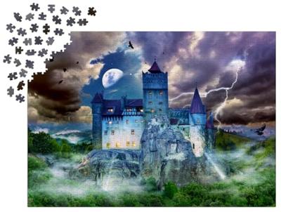 Spooky Night at Dracula's Castle Puzzel 1000 Stukjes Spooky Night at Dracula's Castle Puzzel 1000 Stukjes