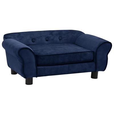 VidaXL Hondenbank 72x45x30 cm pluche blauw VidaXL Hondenbank 72x45x30 cm pluche blauw
