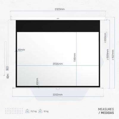 Panoramisch Elektrisch Paneel iggual PSIPS203 92" (203 x 114 cm)